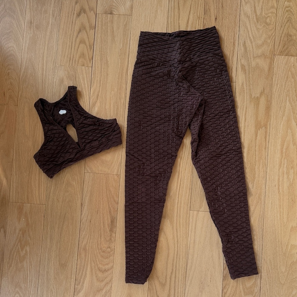 Booty by Brabants Chrome Brown Leggings and Bra Set